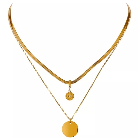 Trendy Two-layered Necklace - Picture 4 of 5